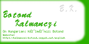 botond kalmanczi business card